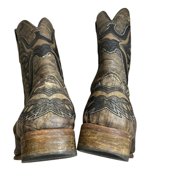 Stylish Brown and Black Cowboy Boots main image 6